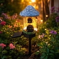 thumbnail image 3 of Solar Garden Fairy House Stake Lights Outdoor Decorative Resin Cottage with Solar Panel for Patio Pathway and Fall Halloween Yard Decor Supplies, 3 of 5