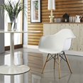thumbnail image 4 of Modway Pyramid Modern Style Wood Dining Armchair, White Finish, 4 of 5