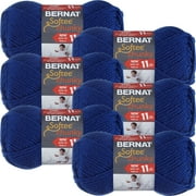 SPINRITE Bernat Softee Chunky Yarn-Royal Blue, Multipack Of 6