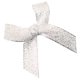 thumbnail image 4 of EeaseMX 100 piezas de 1 cm de lazos hechos a mano para zapatos y sombreros, accesorios colgantes para fiestas, regalos, disfraces (plata), 4 of 7