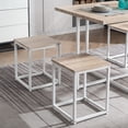 thumbnail image 6 of 5 Piece Dining Table Set for 4, Wood and Metal Rectangular Table Kitchen Set with Wood TableTop & Sturdy Steel Frame, Industrial Compact Kitchen Table Set for Dining Room, S9999, 6 of 8