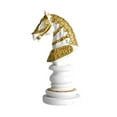thumbnail image 3 of Figura de resina, estatua de ajedrez internacional, decoración de mesa para interiores, ajedrez Caballo, 3 of 9