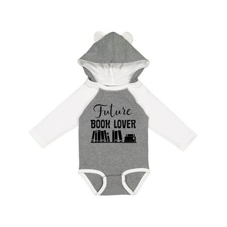 

Inktastic Book Lover Future Reader Childs Gift Baby Boy or Baby Girl Long Sleeve Bodysuit
