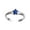 Blue Sapphire, variant on Clear Cubic Zirconia Star Knuckle/Toe Ring Sterling Silver