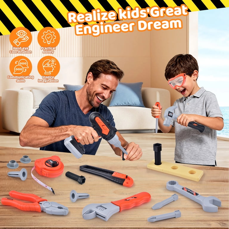 WLBES Kids Tool Set, 33 Pieces with Toy Drill photo 4