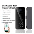 thumbnail image 2 of Fingerprint Glass Door Lock Office Electronic Smart Card Lock with Remote Control Tuya Wifi ,Keyless Entry Deadbolt, 2 of 7