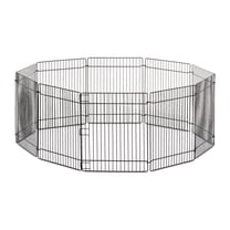 Vibrant Life Small Animal Metal Wire Foldable Playpen, Black, 10