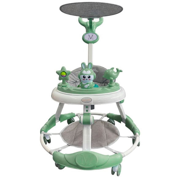Andadera Para Bebé Babytek Conejito Llanta Gel Toldo Verde