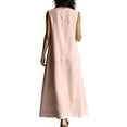 thumbnail image 5 of Bxsruta Womens Maxi Dress Casual V Neck Sleeveless Flowy Long Dresses with Pockets, 5 of 7