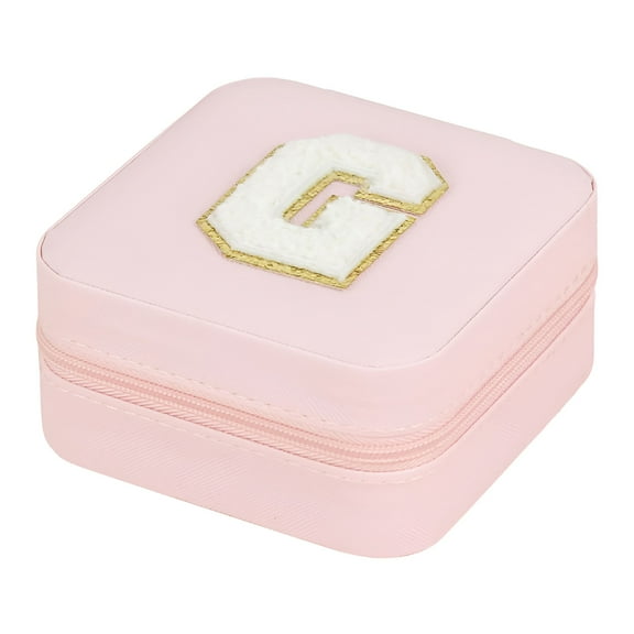DESIGNICE Personalized Initial Jewelry Box Jewelry Boxes for Travel - Ring Holder Earring Holder Jewelry Organizer Teen Gifts