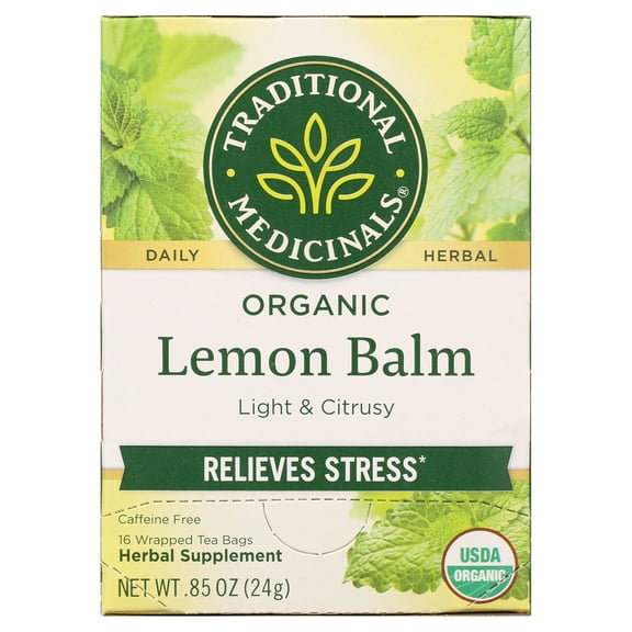 Traditional Medicinals, Organic Lemon Balm, Tea Bags, 16 Ct