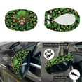thumbnail image 5 of Yuyamidu Highland Cow Car Hood Cover Protector Green Leaf Exterior Rear View Accessories Decor 3pcs St. Patrick's Day Vehicle Side View Mirror Covers with Car Bonnet Banner for Sedans, 5 of 7