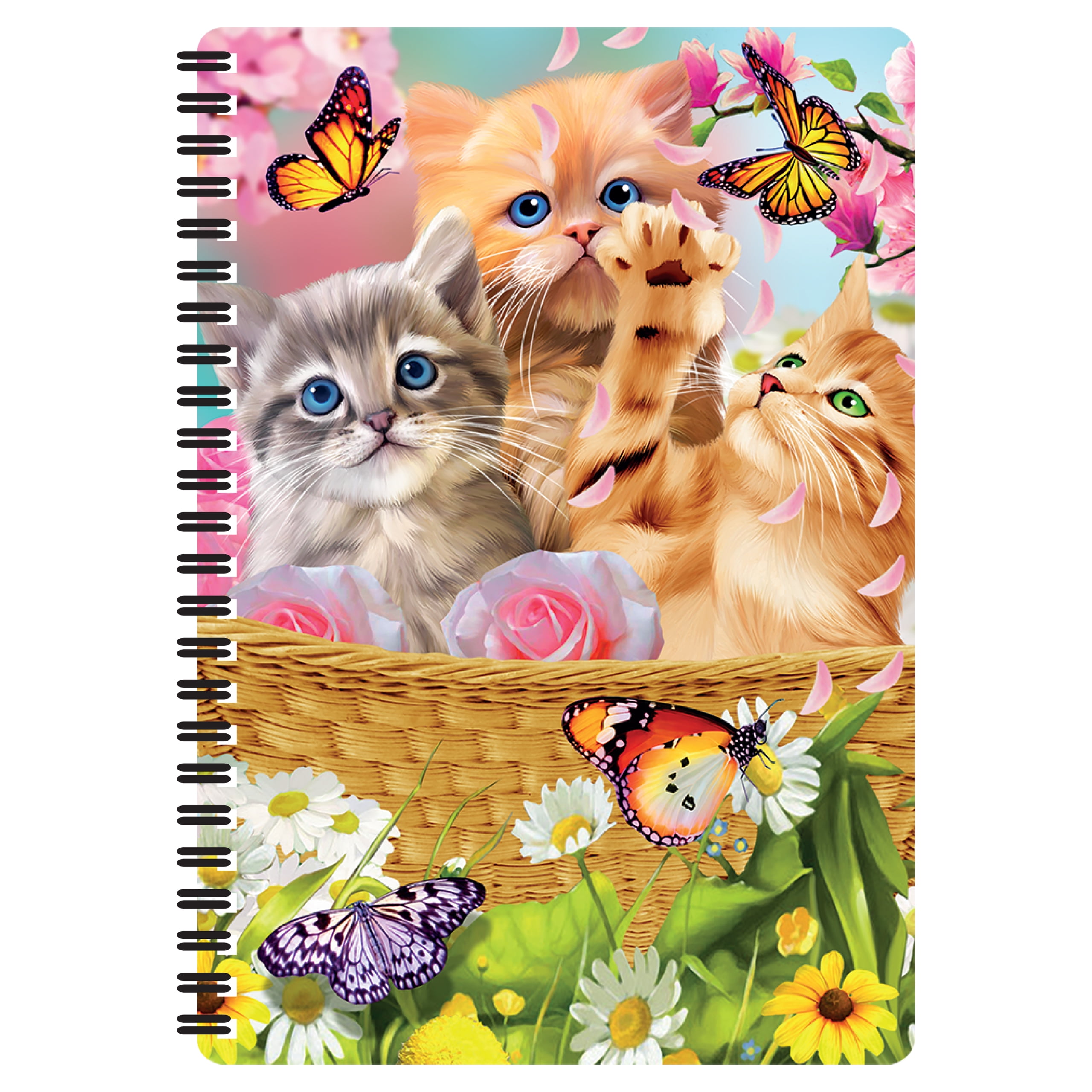 3D LiveLife Notebook - Kitten Fun Time from Deluxebase. 80 Page Lined Lenticular 3D Cat Notebook. 11 x 8.5 in. Superb school or work stationery with artwork licensed from artist Michael Searle