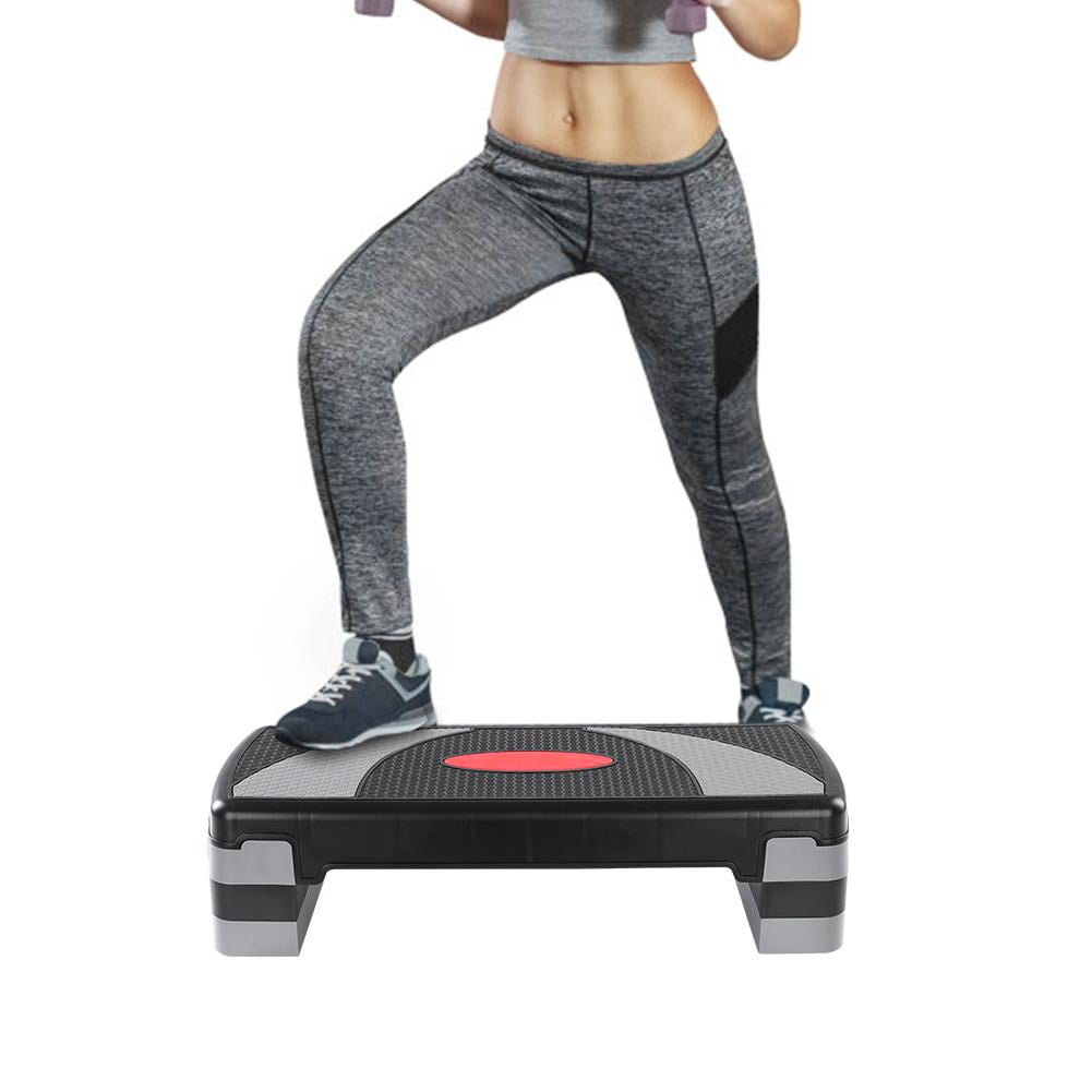 31''Aerobic Stepper Yoga Step Board Gym Fitness Exercise Cardio Home Adjustable 