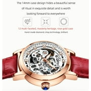 Chenxi Women Automatic Mechanical Watch Top Brand Luxury Stainless Steel Waterproof Wrist Watch Ladies Skeleton Tourbillon Clock - Mechanical Wristwatches