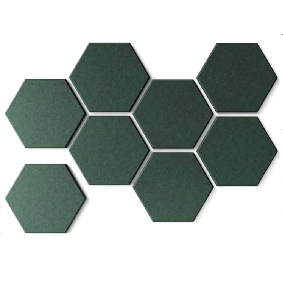 Hexagon Felt Board Tiles 8 Pack, Self Adhesive Pin Board Tiles for Wall, 11.81 x 10.24" Honeycomb Felt Bulletin Board for Photos Notes Home Office Decor