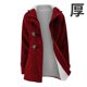 thumbnail image 1 of Sudadera con capucha para mujer, abrigo grueso con cremallera y botones, ropa de calle informal, moda de otoño e invierno, 1 of 4