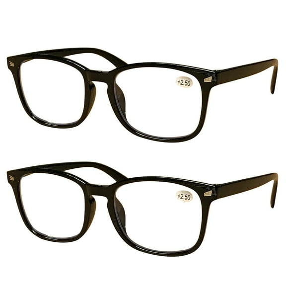 2 Pairs Mens Unisex Blue Light Blocking Reading Glasses Anti Blue Light Readers 0.75