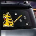 thumbnail image 2 of 2 pegatinas de dibujos animados con patas de cola de gato en movimiento para ventana, lámina reflectante 3D para coche, limpiaparabrisas trasero, estilo exterior divertido, parabrisas, decoración de v, 2 of 3