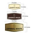 thumbnail image 2 of Fancy General Waste Sign (Navy Blue/Gold) - Large, 2 of 5
