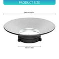 thumbnail image 4 of Aluminum Alloy Light Diffuser Dish Reflector For Camera Flash Provides 120Degree Wide Angle Illumination Improves Light, 4 of 10