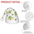 thumbnail image 4 of Honeii Dinosaur on Excavator Print Hat Santa Claus Hat For Xmas Party, Christmas Caps For Boys Girls Child,Christmas Beanie, 4 of 6