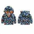 thumbnail image 2 of Kids Boys Cartoon Dinosaur Bomber Jackets Children Hooded Windbreaker Coats Tops, 2 of 3