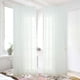 thumbnail image 4 of Cortinas transparentes con ojales para dormitorio de niña, diseño romántico de estrellas plateadas, finas y brillantes, para habitación infantil, tamaño 100 x 270 cm (blanco)., 4 of 7