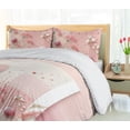 thumbnail image 3 of Ambesonne Pink Duvet Cover Set, Pastel Harmony Wildflowers, Calking, Rose Khaki and Off White, 3 of 4