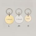 thumbnail image 4 of Anavia Stainless Steel Double Sided Round Name - Dog Portrait Picture Engraved Dog & Cat ID Tag, Silver, L, 4 of 4