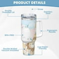 thumbnail image 5 of Sikiie Cute Animals Insulated Stainless Water Bottle Lid Travel Mug Cup Insulated Tumblers Cup 40oz Ice Bully With Handle, 5 of 8
