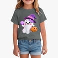 thumbnail image 5 of Kids Halloween Shirts Boys Girls Pumpkin Tops Short Sleeve Shirt Trendy Casual Tee Comfortable Base Layer Outwear, 5 of 8