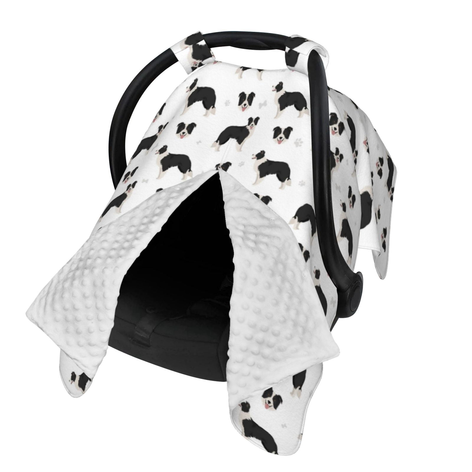 Naloa Border Collie Dog Baby Car Seat Cover, Breathable Baby Carrier Cover, Multiuse Baby Carrier Cover & Nursing Breastfeeding Cover