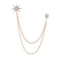 thumbnail image 2 of hengtong 6xSnowflake Men's Brooch Brooch Lapel Pin Chain for Shirts Suit Coat, 2 of 9