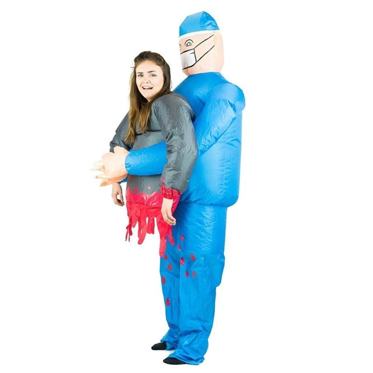 Inflatable Halloween Zombie Doctor Carry-Me Costume - Adult Blow
