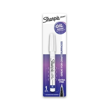 Sharpie Oil-Based Paint Marker, Extra Fine Point, White, 1 Count