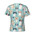 thumbnail image 6 of Vsdgher Colorful Dog Print Men's Dry Fit Mesh Athletic Shirts Moisture Wicking Tennis T-Shirt Tops, 6 of 9