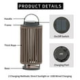 thumbnail image 3 of Outdoor Solar Lanterns Patio Decorative Floor Lights Aluminum Braided Rope Lantern with Handle,2 Pieces Brown, 3 of 7