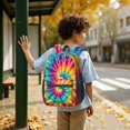 thumbnail image 6 of Red and Yellow Tie Dye Pattern 17" School Backpacks for Teens,Waterproof Oxford Fabric,S-Shape Padded Straps for School,Travel,Hiking,Camping, 6 of 6
