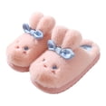 thumbnail image 2 of 2024 nuevos zapatos de algodón con pajarita de conejo y oso, zapatos de felpa todo incluido para otoño e invierno, zapatos cálidos de suela suave para el hogar, 2 of 5