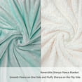 thumbnail image 3 of Catalonia Sherpa Throw Blanket, Super Soft Comfy Micro Fleece Couch Blanket, Reversible Bed Throw TV Blanket, Comfort Caring Gift, Teal, 50"" x 60"", 3 of 7