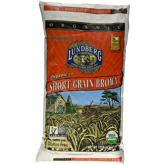 Lundberg Organic Short Grain Brown Rice 12 lb. Bag