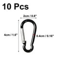 thumbnail image 2 of Unique Bargains Travel Camping Hiking Aluminum Clip Hook D-Ring Keychain Carabiner Black 10 Pcs, 2 of 6