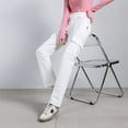 thumbnail image 1 of Pantalones deportivos negros ajustados de cintura alta para mujer, holgados, informales, de primavera, 1 of 6