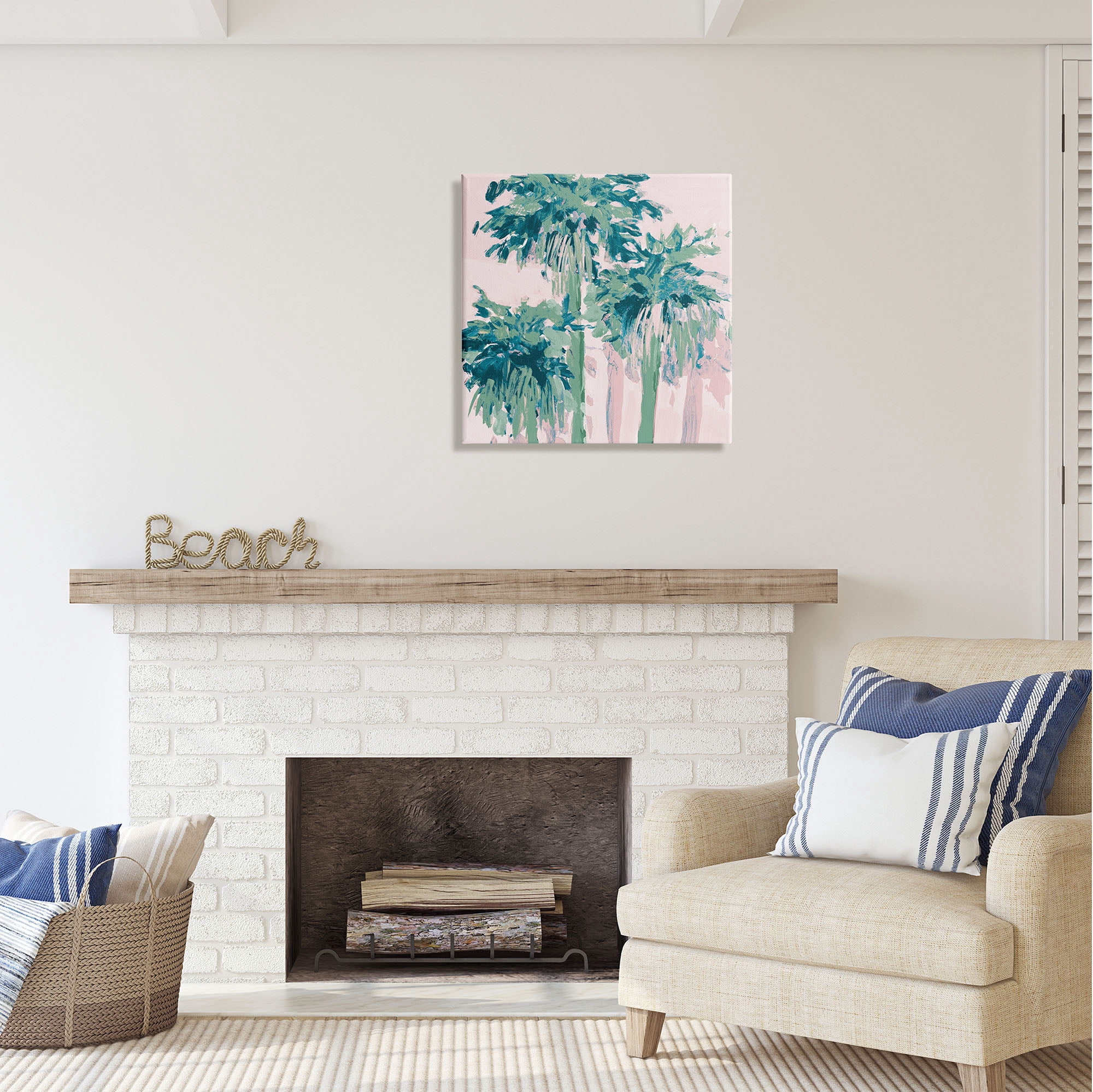 Stupell Industries Abstract Palms Trees Botanical & Floral Painting Gallery Wrapped Canvas Print Wall Art, 24 x 24