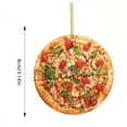 thumbnail image 2 of WUSUOWEI Pizza Ornaments for Christmas Tree Hanging Acrylic Ornament Xmas Decorations Gifts for FoodLovers, Women, Men Round Ornament Holiday Home Decor 5/4/3/2/1PCS, 2 of 8