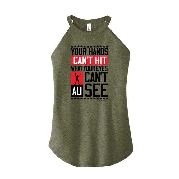 Muhammad Ali - Boxing Legend - Your Hands Can't Hit - Juniors High Neck Tank Top