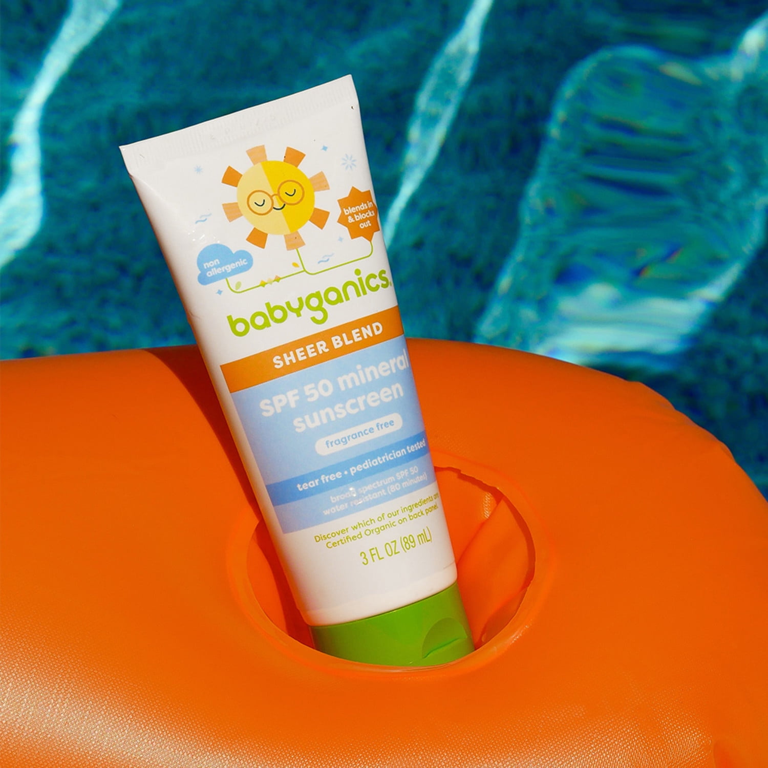 Babyganics Sheer Blend, SPF 50 Mineral Sunscreen Lotion, Fragrance Free, 3 oz