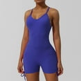thumbnail image 2 of IROINNID Rompers for Women Shorts Casual Elastic Romper Jumper Beach Sleeveless Straight Jumpsuits Summer Loose Vacation Outfits(Blue,L), 2 of 4