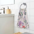 thumbnail image 3 of Yayeee 2 Pack Hand Towels for Bathroom 100% Cotton 16" x 28" Soft Absorbent Kitchen Towel, Purple Floral Pattern, 3 of 7